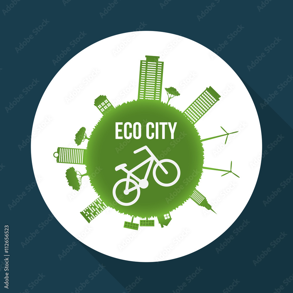 Eco design. Green icon. Isolated illustration , vector Eco design. Green icon. Isolated illustration , vector