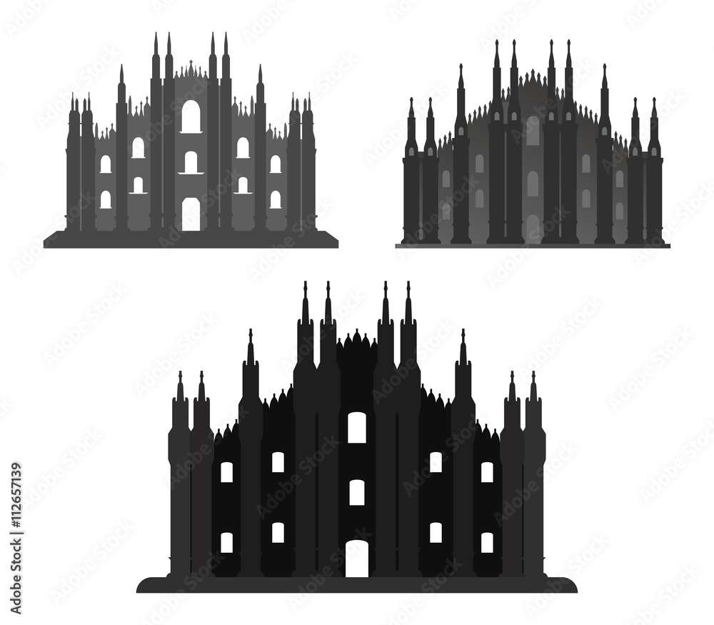 Fototapeta premium set of Milan cathedral