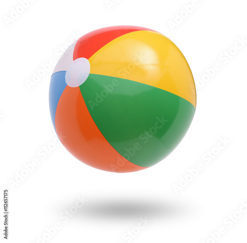Fototapeta Beach ball isolated on white