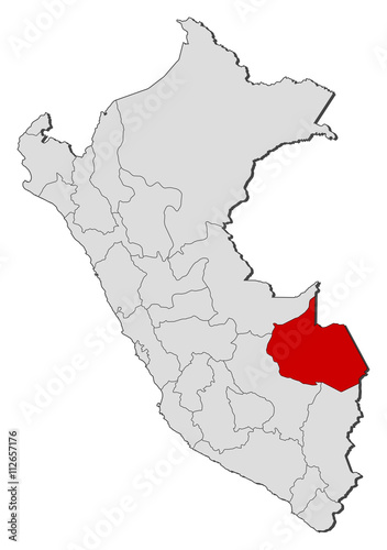Map - Peru, Madre de Dios
