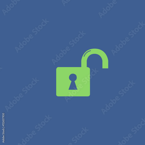 lock icon. Flat design style.