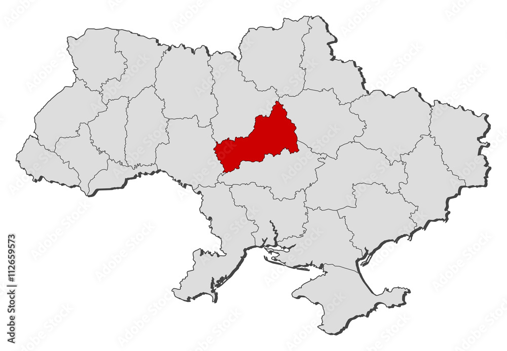 Map - Ukraine, Cherkasy