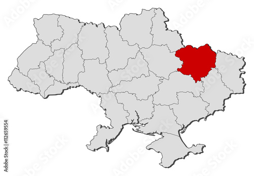 Map - Ukraine, Kharkiv