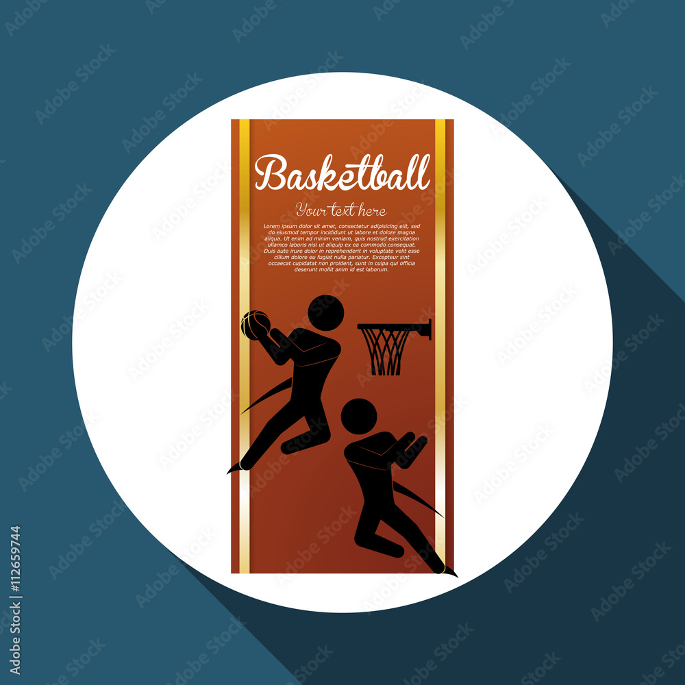 Obraz premium Basketballl design. sport icon. White background , vector