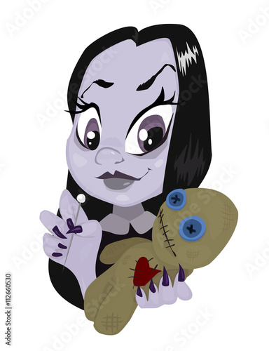 Gothic Girl and Voodoo Doll