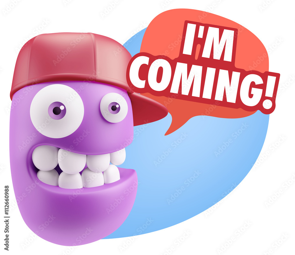 3d Illustration Laughing Character Emoji Expression saying I'm C 3d Illustration Laughing Character Emoji Expression saying I'm C