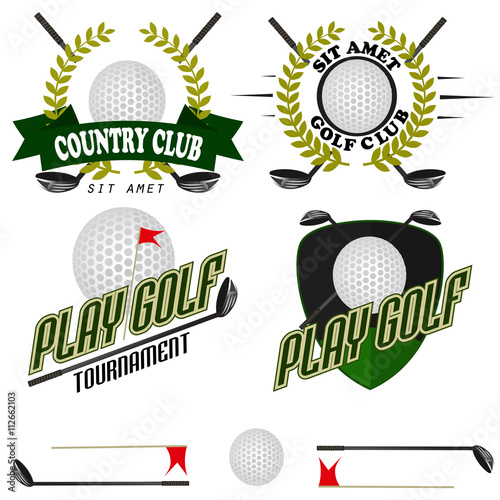 Professional logo of golf club labels and emblems
