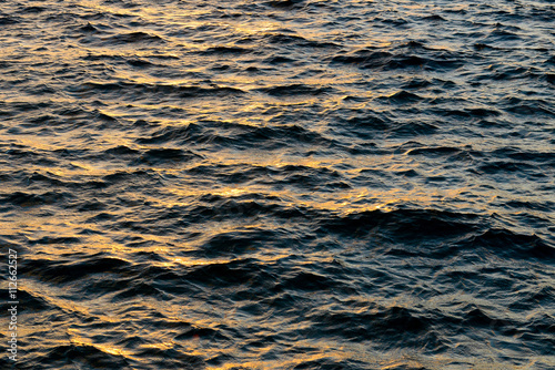 Ocean surface at sunset