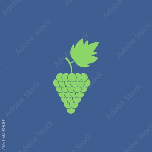 grapes icon. Flat design style.