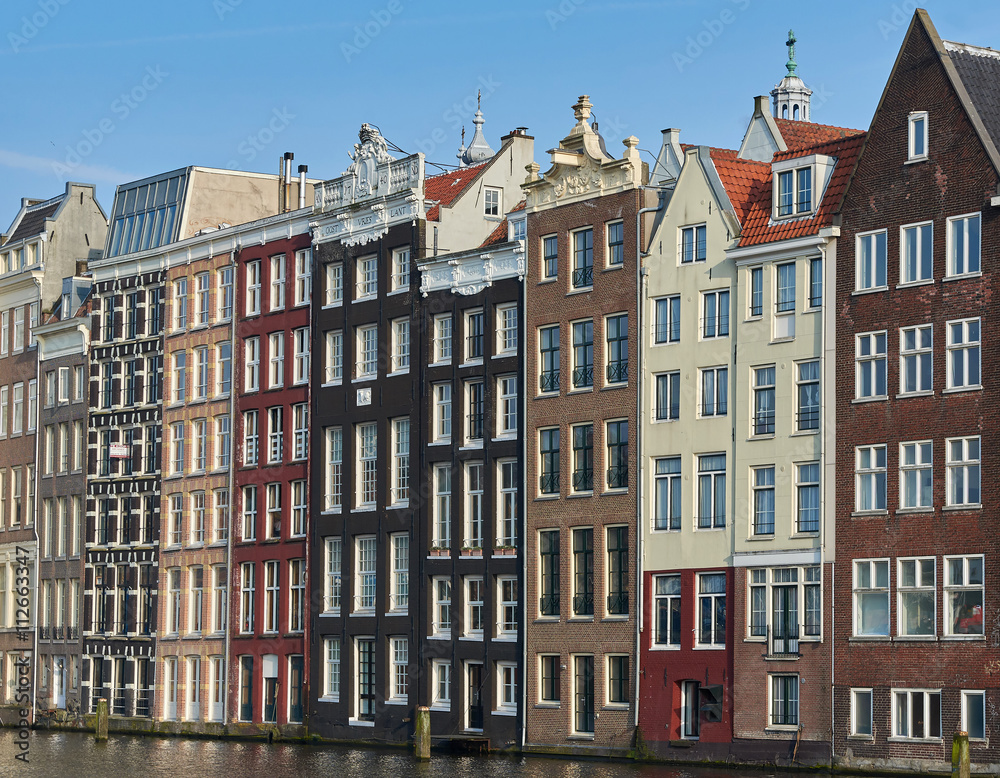 Canal houses in Amsterdam, Netherlands