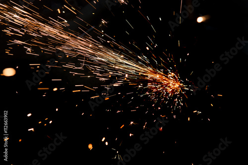 bright sparks of metal photo