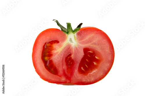 Wallpaper Mural Section of a tomato isolated on white Torontodigital.ca