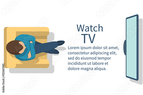 Watch TV vector