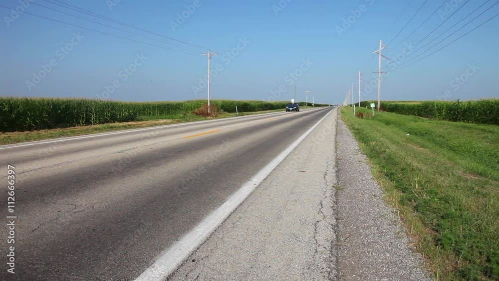 sulla strada interstatale Route 66 in Illinois, USA sulla strada interstatale Route 66 in Illinois, USA