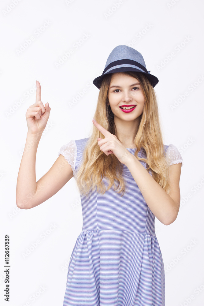 Happy young woman isolated on white background Happy young woman isolated on white background