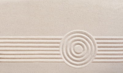 Plexiglas schilderij Zen Geharkt zand in Japanse zentuin  © exclusive-design