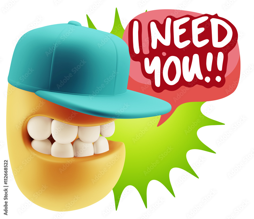3d Illustration Laughing Character Emoji Expression saying I Nee 3d Illustration Laughing Character Emoji Expression saying I Nee