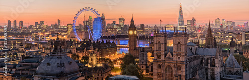 Photo of London skyline at sunrise photo