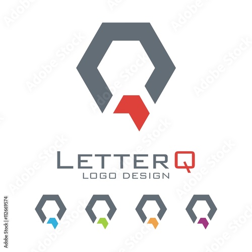 Letter Q Logo Design Hexagon Concept
