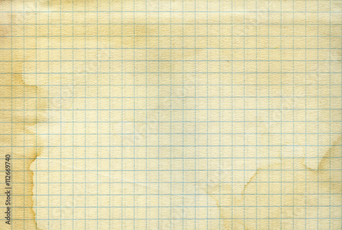 Vintage old worn math paper