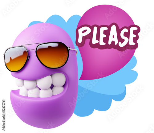 Wallpaper Mural 3d Illustration Laughing Character Emoji Expression saying Pleas Torontodigital.ca