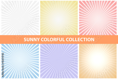 Sunny backgrounds. Colorful collection. © ExpressVectors