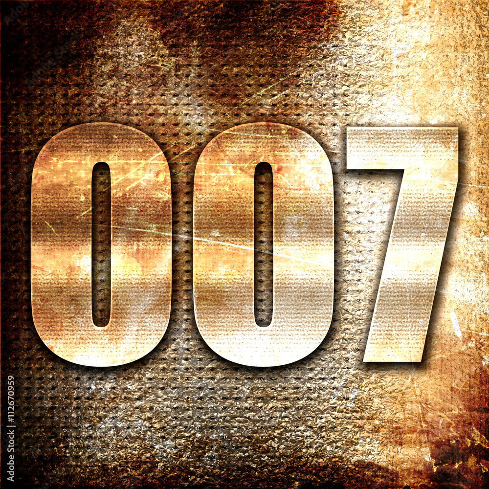 Photo & Art Print 007, 3D rendering, metal text on rust background, Argus