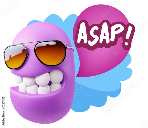 Wallpaper Mural 3d Illustration Laughing Character Emoji Expression saying Asap Torontodigital.ca