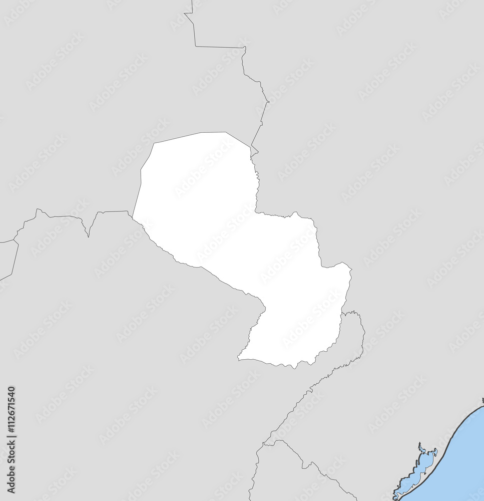 Fototapeta premium Map - Paraguay
