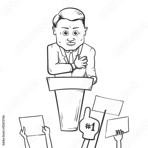 Politician making speach