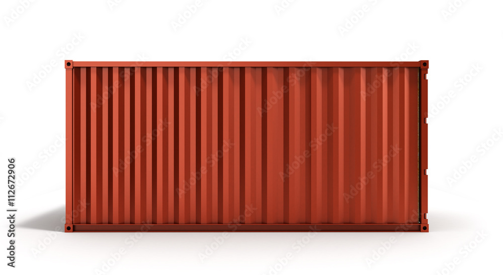 3d rendering of a red shipping container 3d rendering of a red shipping container