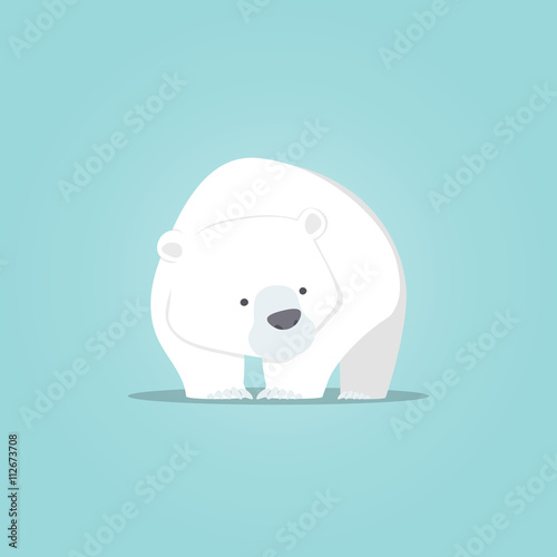 Polar bear cute cartoon, Polar bear cute character design