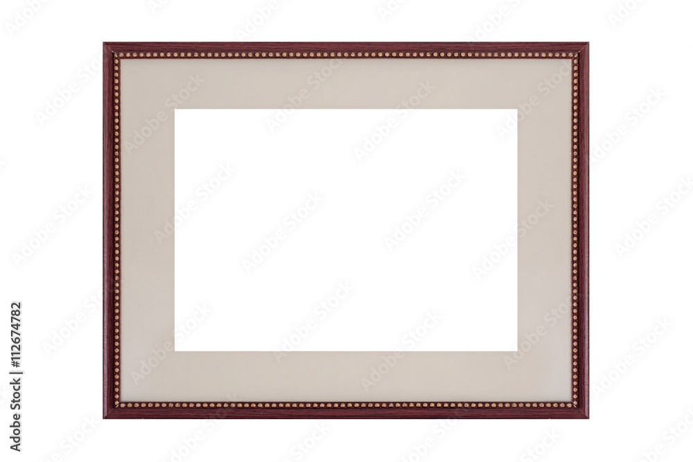 wooden empty picture frames