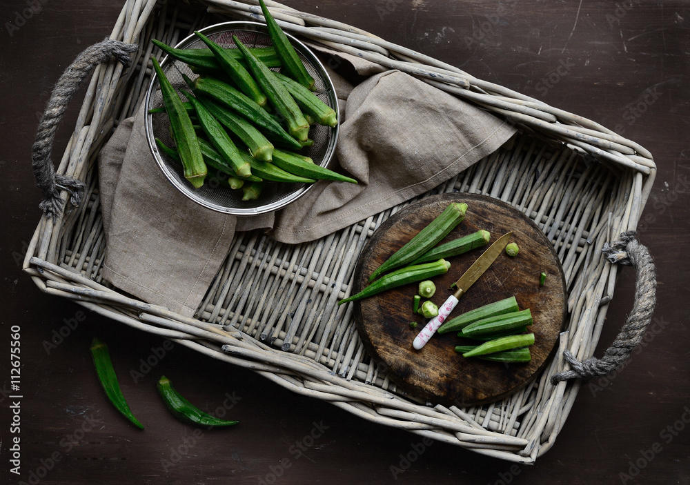 Okra Stock Photo Adobe Stock