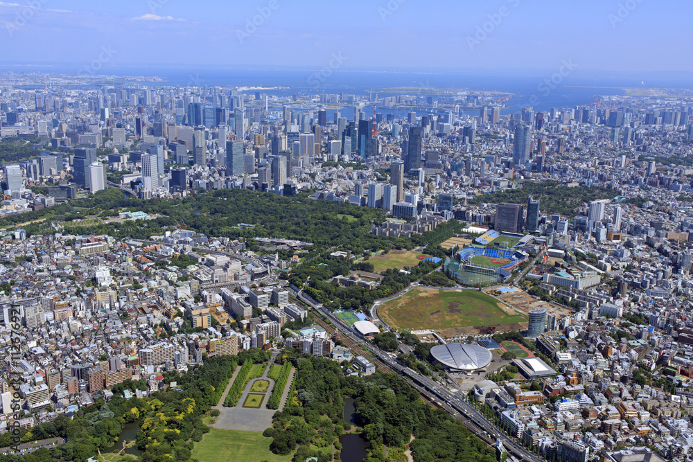 千駄ヶ谷上空／Aerial view
