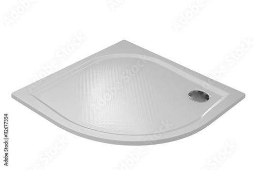 Shower tray on a white background. photo