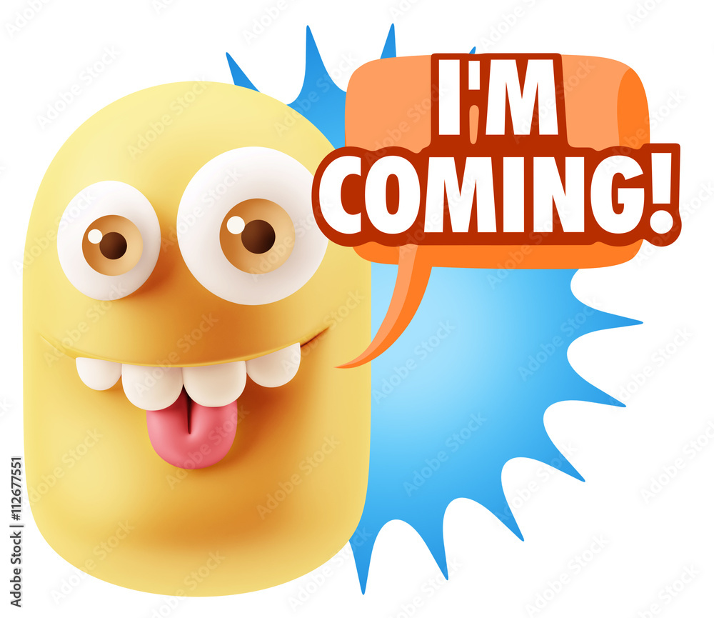 3d Illustration Laughing Character Emoji Expression saying I'm C 3d Illustration Laughing Character Emoji Expression saying I'm C