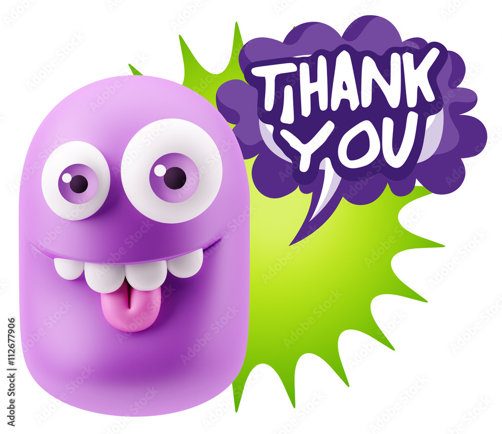 3d Illustration Laughing Character Emoji Expression saying Thank 3d Illustration Laughing Character Emoji Expression saying Thank