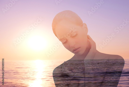 Beautiful young woman isola...