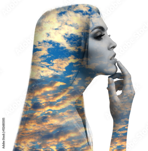 Beautiful young woman with ...