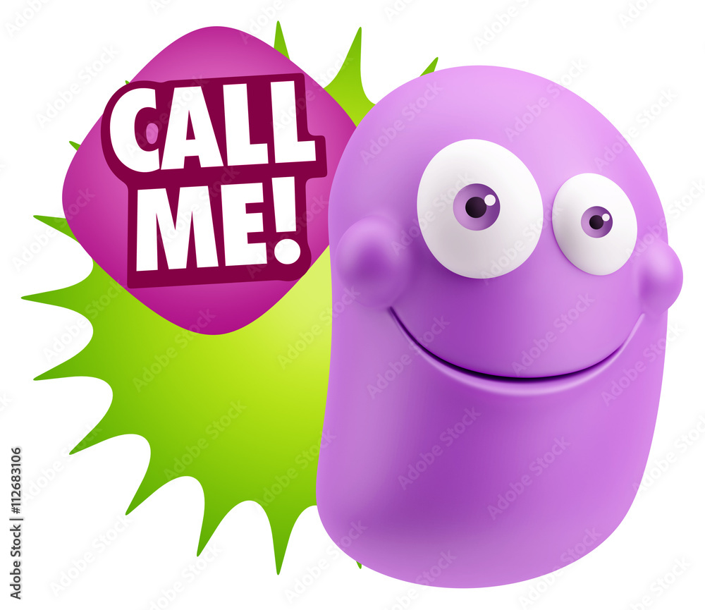 3d Illustration Laughing Character Emoji Expression saying Call 3d Illustration Laughing Character Emoji Expression saying Call