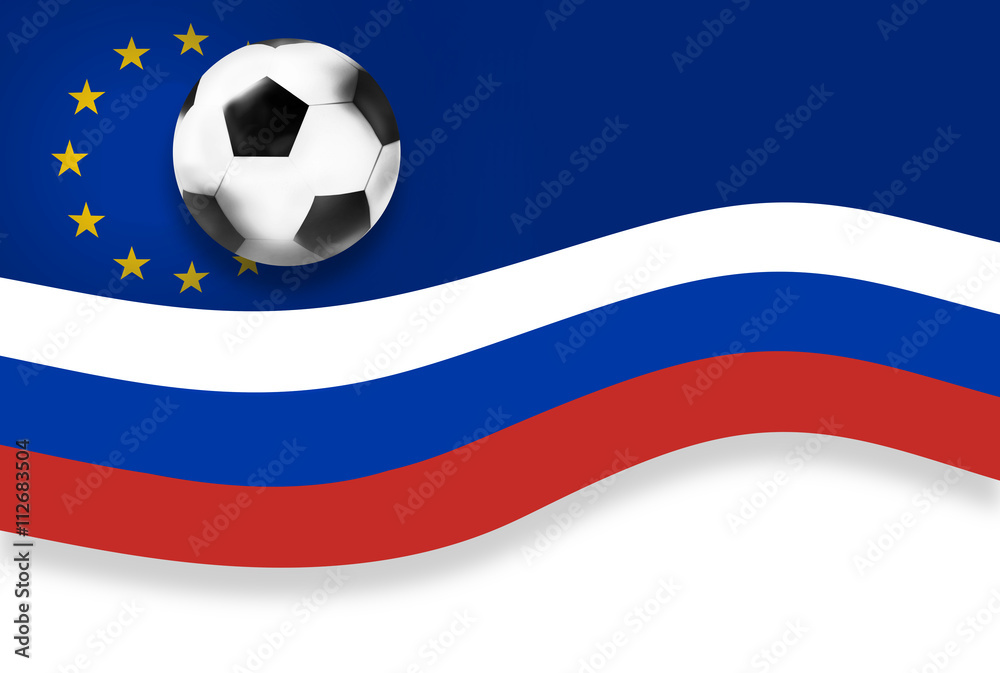 Fototapeta premium football russia soccer flag background 3D
