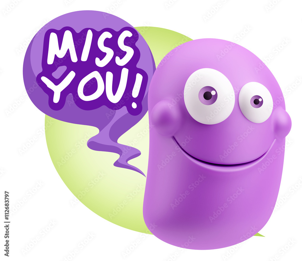 3d Illustration Laughing Character Emoji Expression saying Miss 3d Illustration Laughing Character Emoji Expression saying Miss