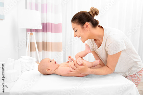Mother and her little baby ...