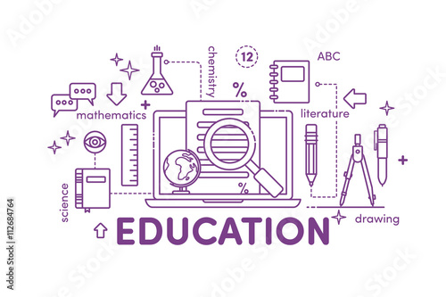 Illustration linear Education