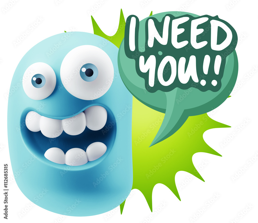3d Illustration Laughing Character Emoji Expression saying I Nee 3d Illustration Laughing Character Emoji Expression saying I Nee