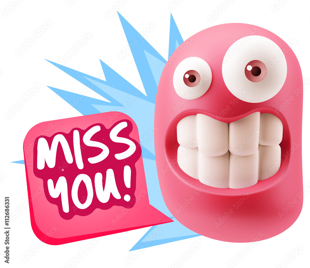 3d Illustration Laughing Character Emoji Expression saying Miss 3d Illustration Laughing Character Emoji Expression saying Miss
