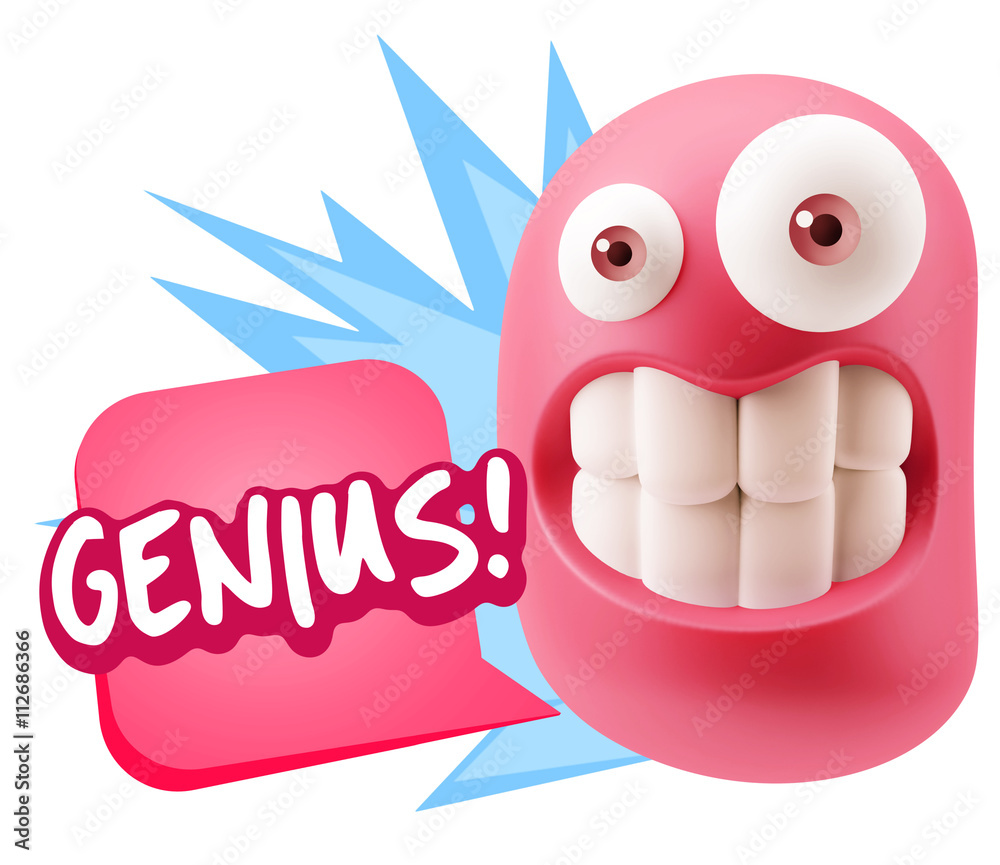 3d Illustration Laughing Character Emoji Expression saying Geniu 3d Illustration Laughing Character Emoji Expression saying Geniu