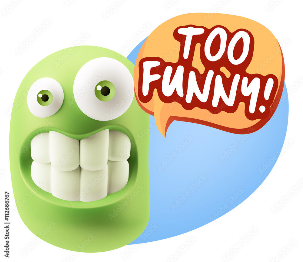 3d Rendering Smile Character Emoticon Expression saying Very Fun 3d Rendering Smile Character Emoticon Expression saying Very Fun
