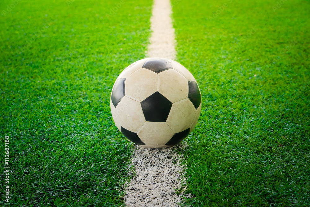 soccer ball on soccer field soccer ball on soccer field